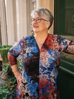Ophilia Rina Tie Dye Blue Garden