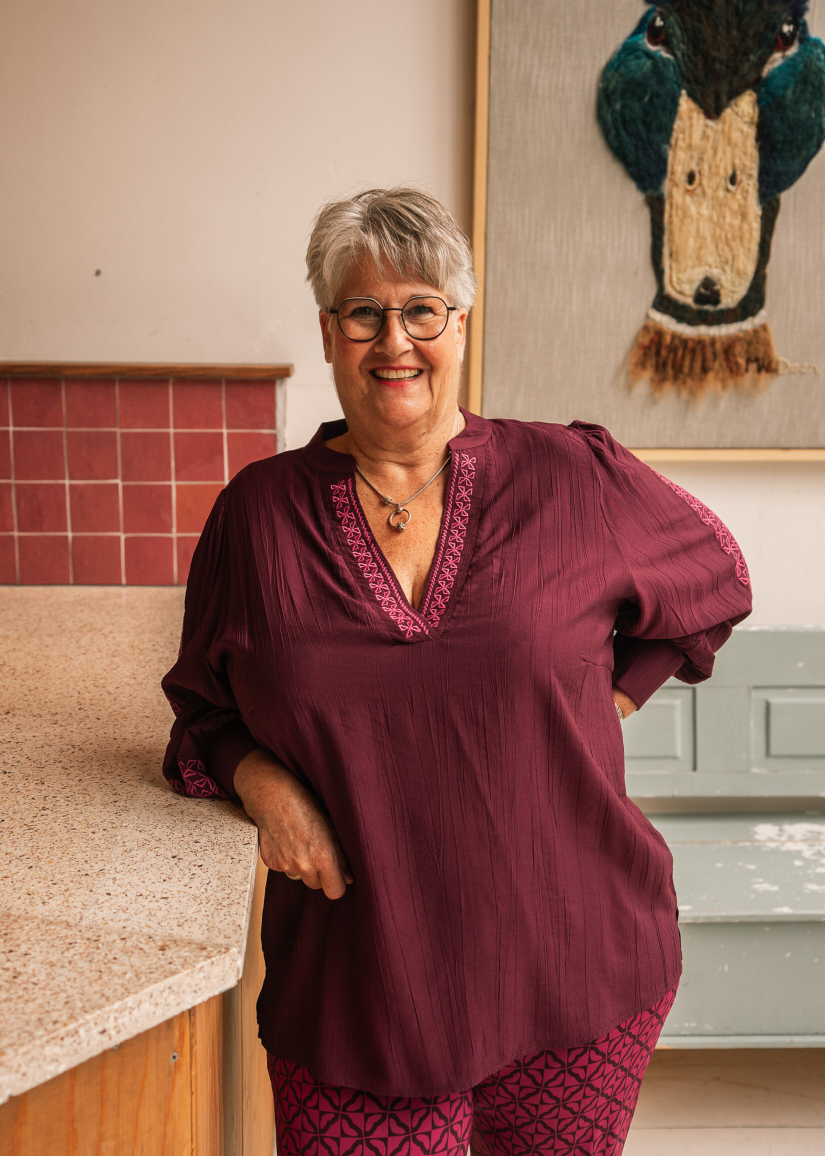 Exxcellent Tinsley Top Mauve Wine