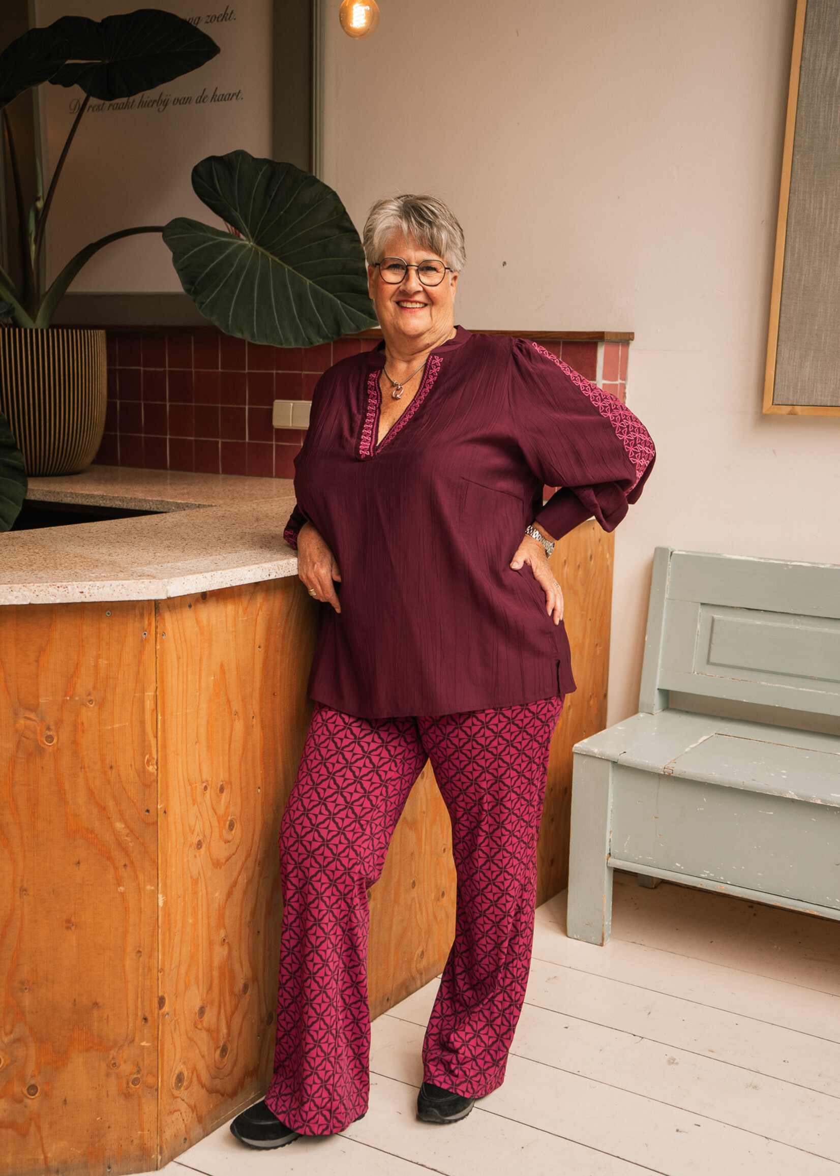 Exxcellent Tinsley Top Mauve Wine