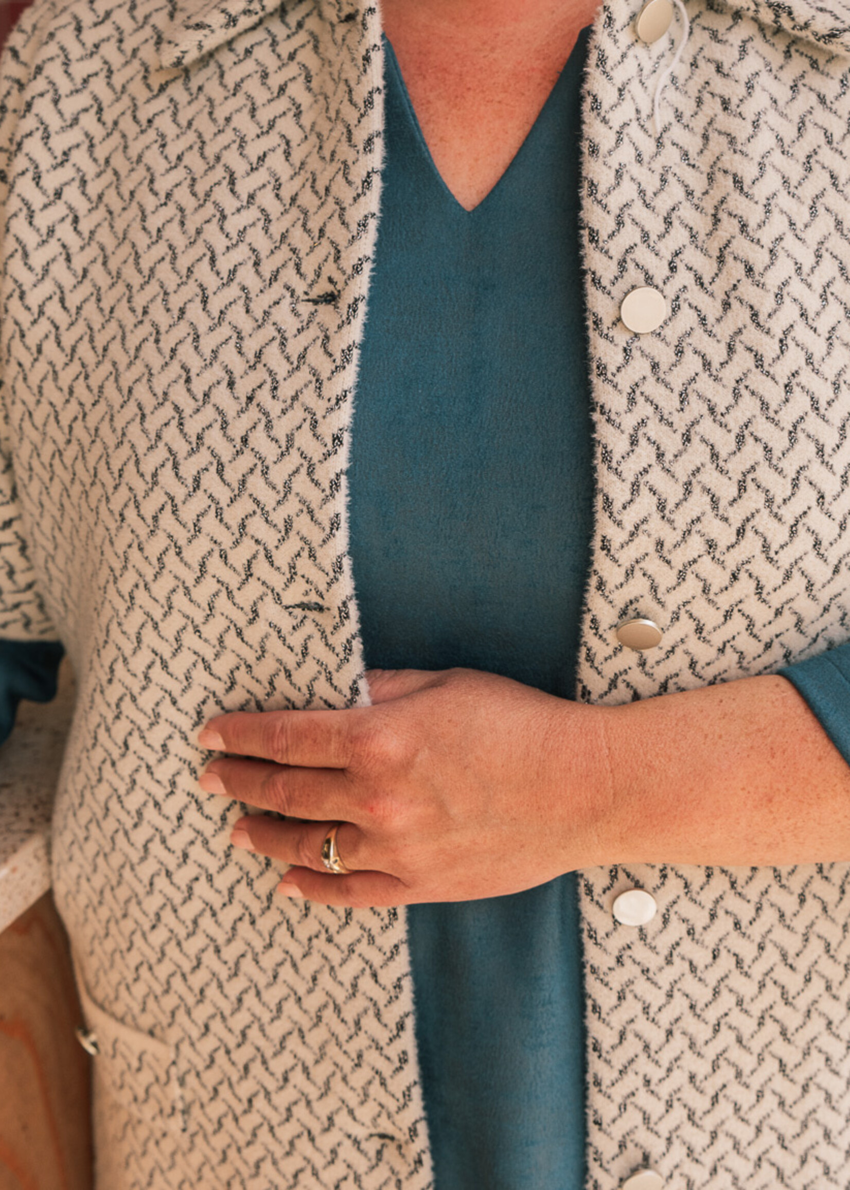Exxcellent Eloise Knit Cardigan Sand