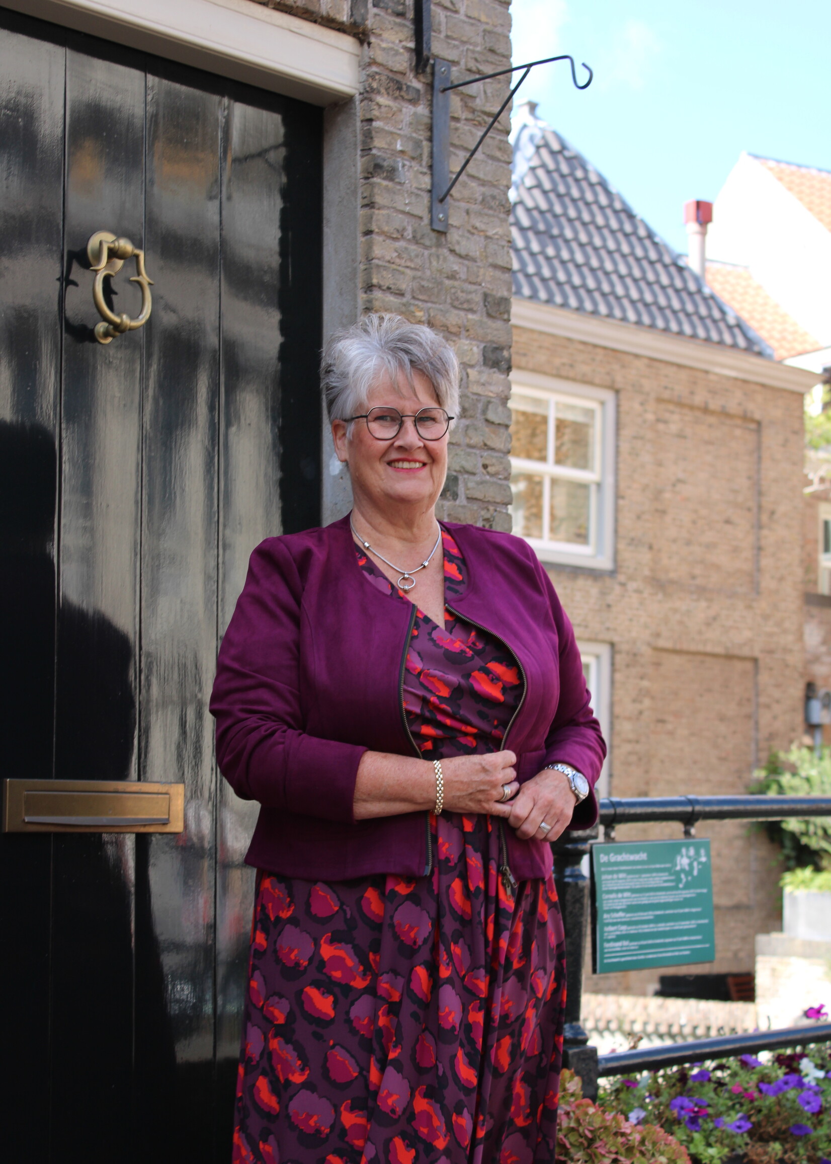 Exxcellent Shayla Dress Mauve Wine/Poppy Maat 46