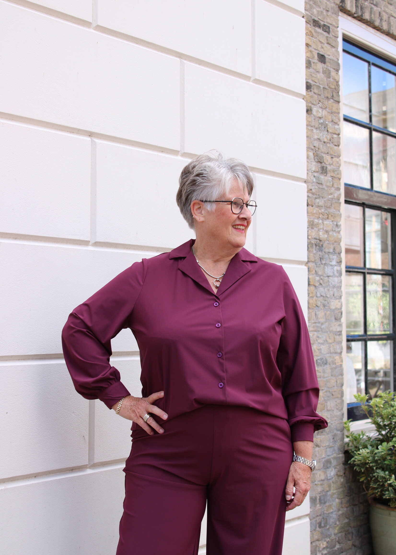 Exxcellent Sasha Blouse Mauve Wine Maat 42