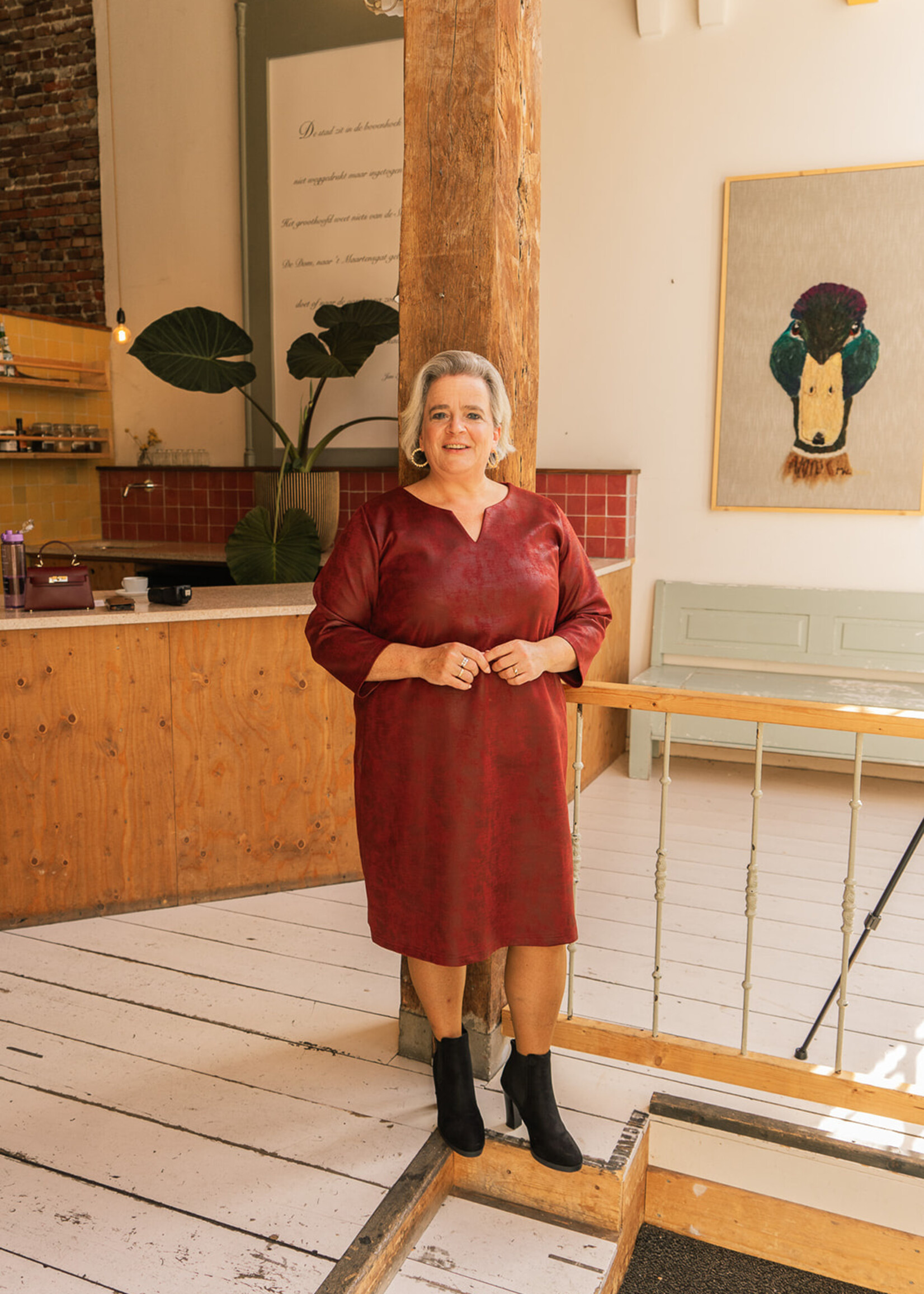 Ophilia Yara Leather Chilli Red