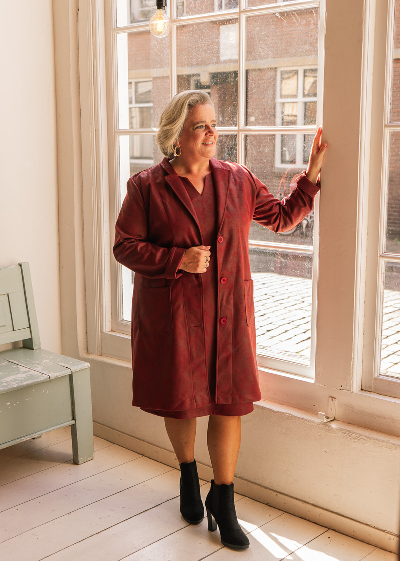 Ophilia Yara Leather Chilli Red