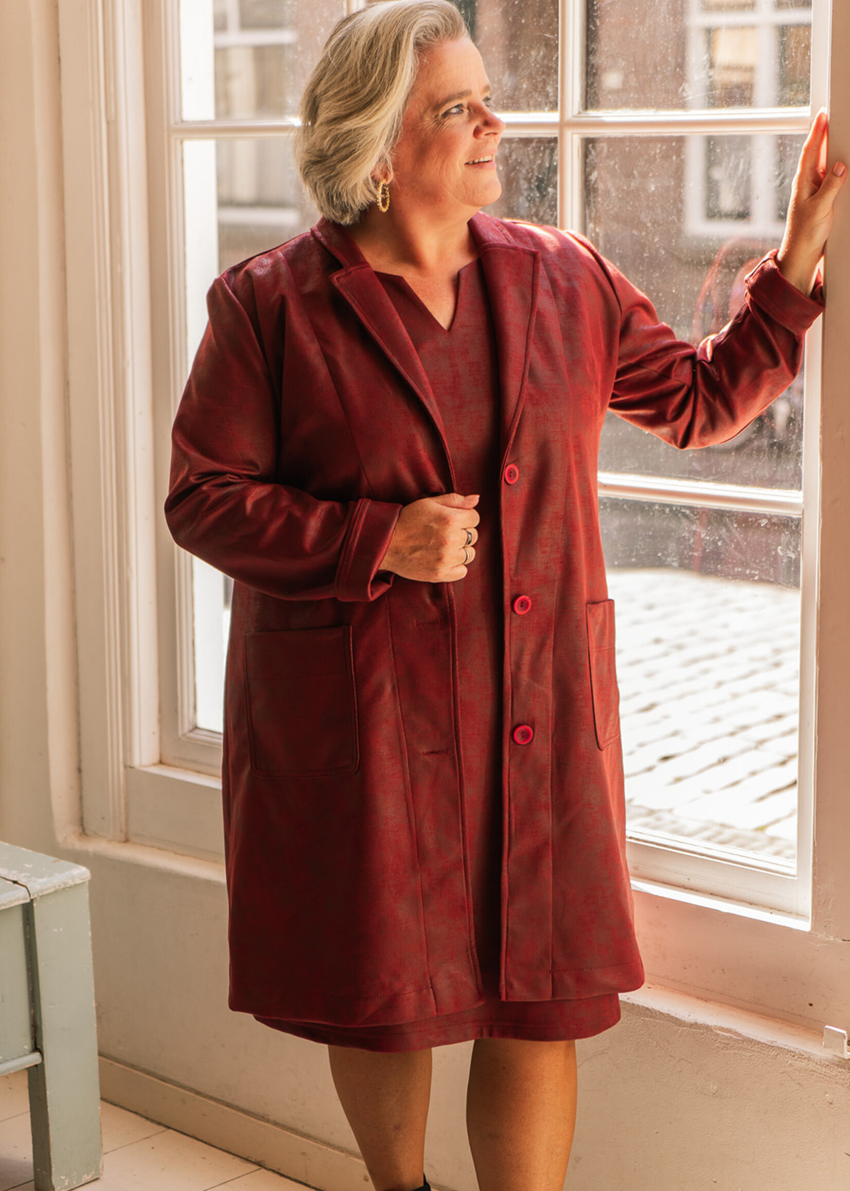 Ophilia Jolie Leather Chilli Red