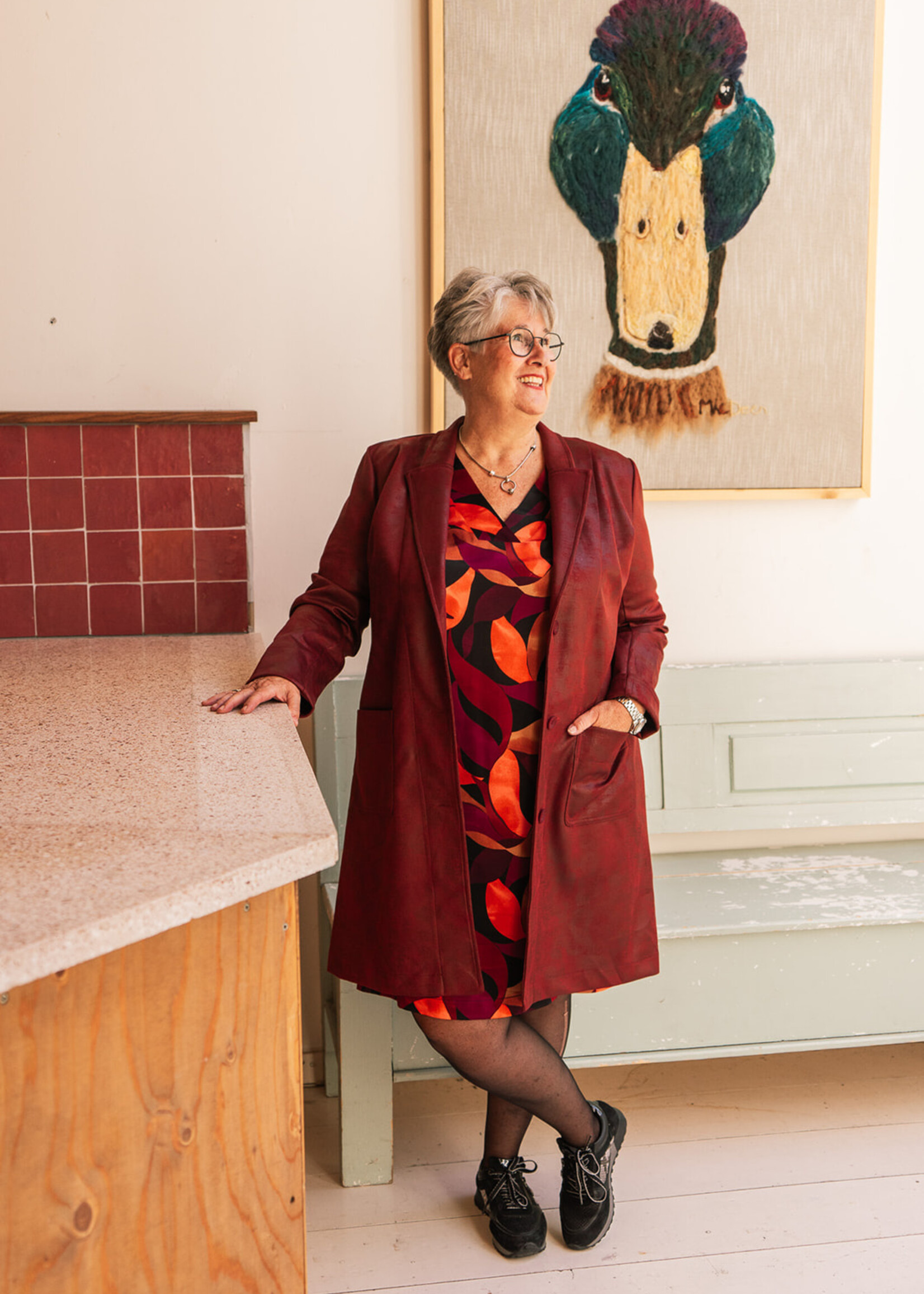 Ophilia Jolie Leather Chilli Red