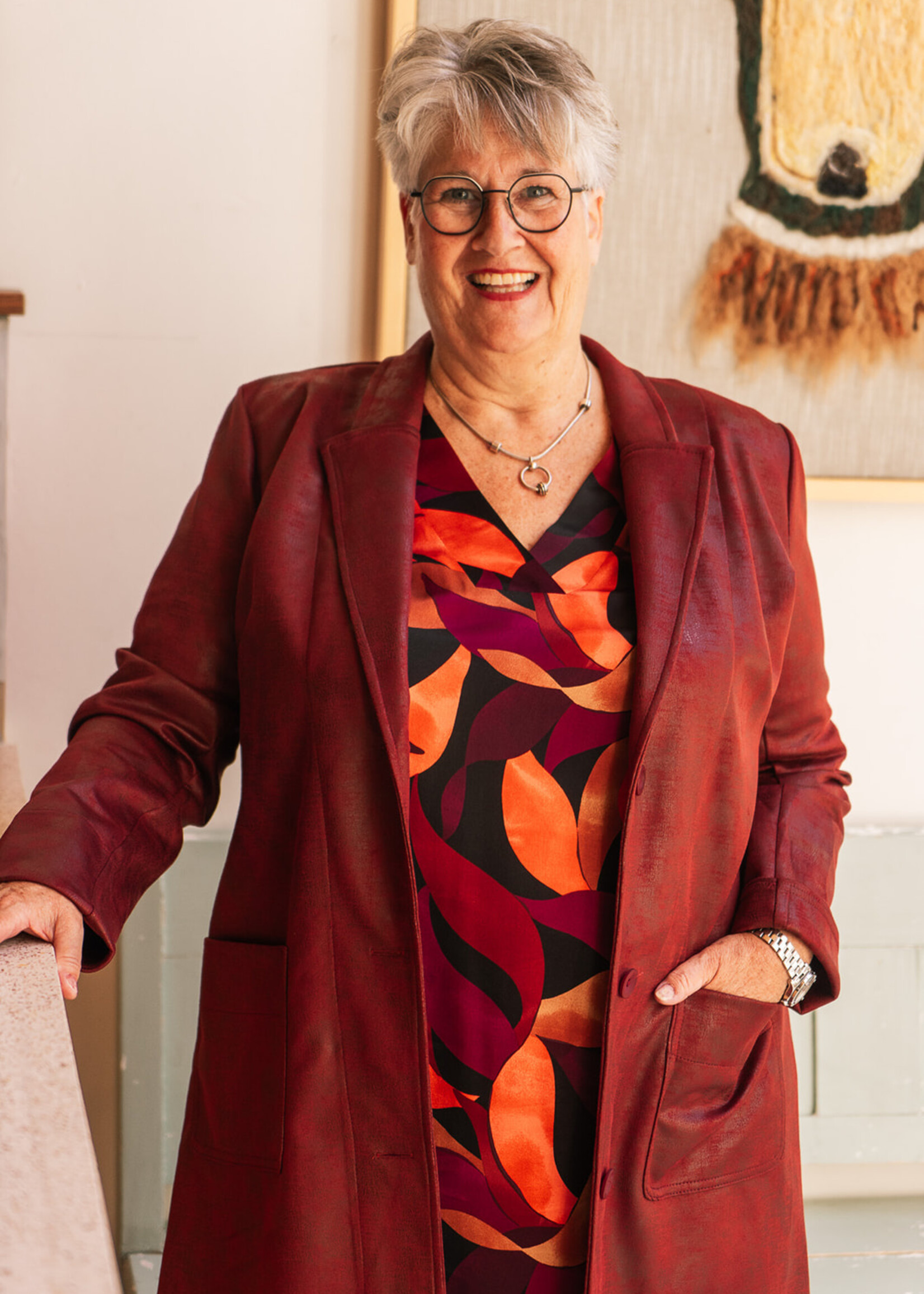 Ophilia Jolie Leather Chilli Red