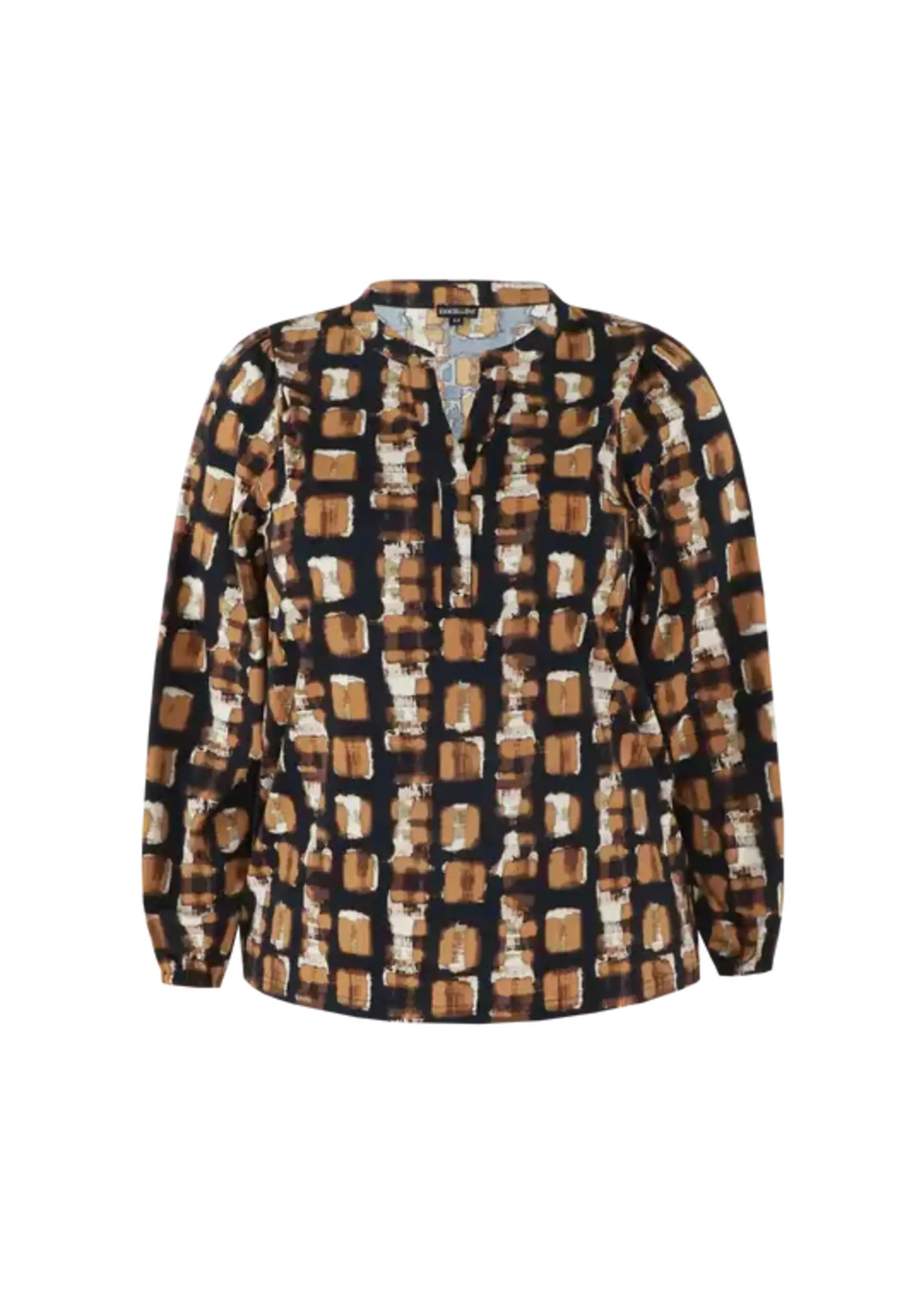 Exxcellent Camila Top Black/Cognac