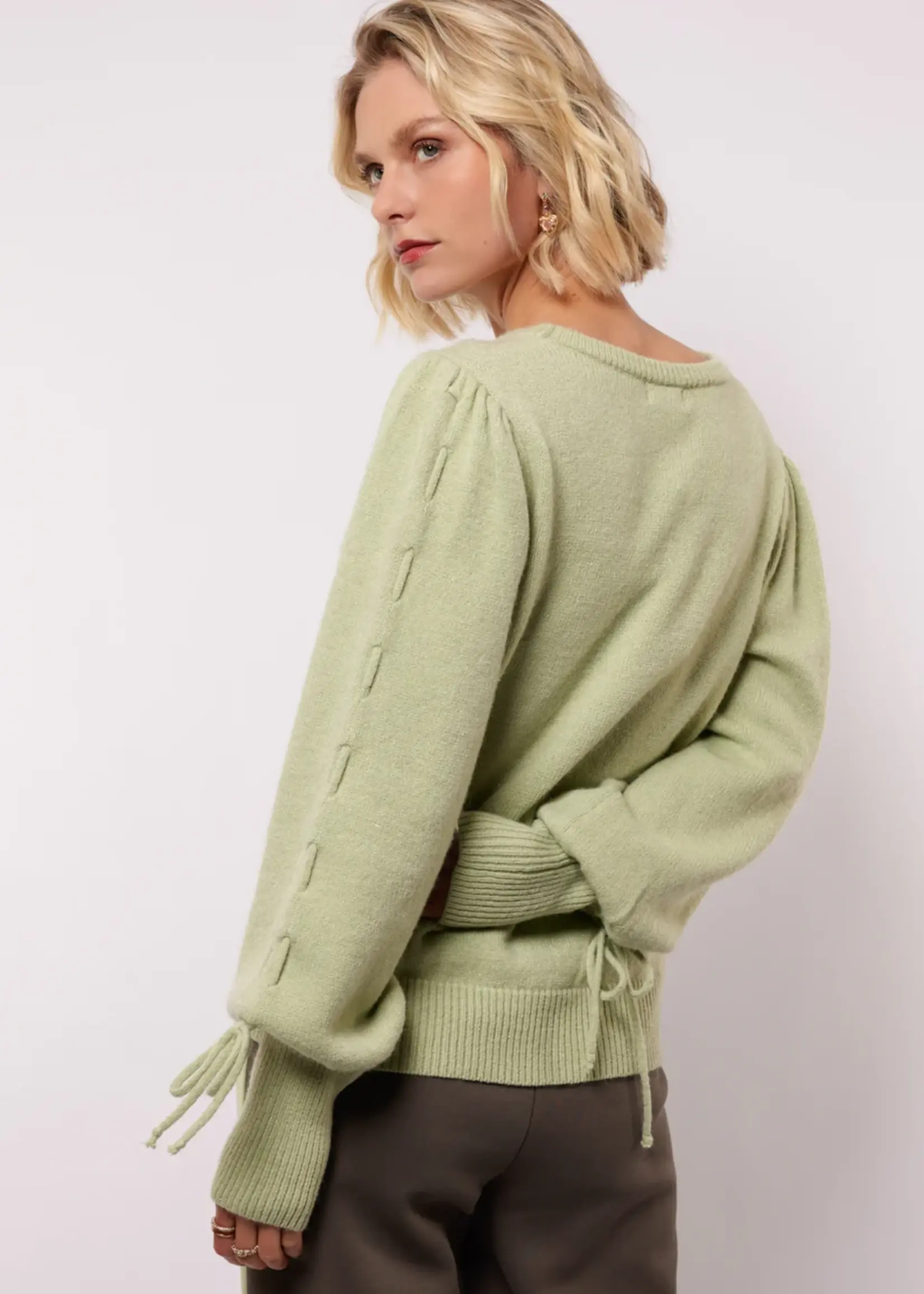 FLURESK Scottie Knit Sweater Matcha Green