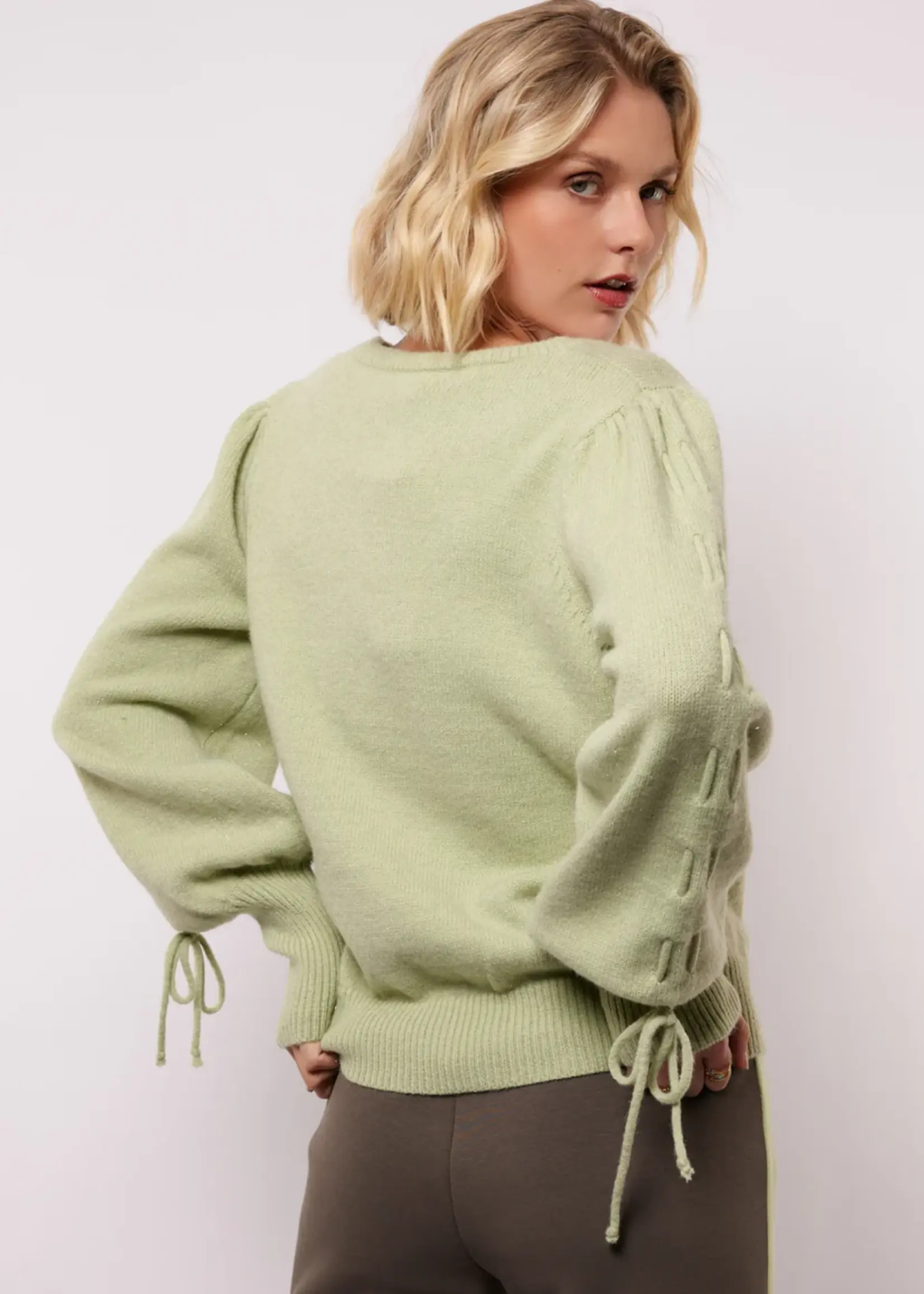 FLURESK Scottie Knit Sweater Matcha Green