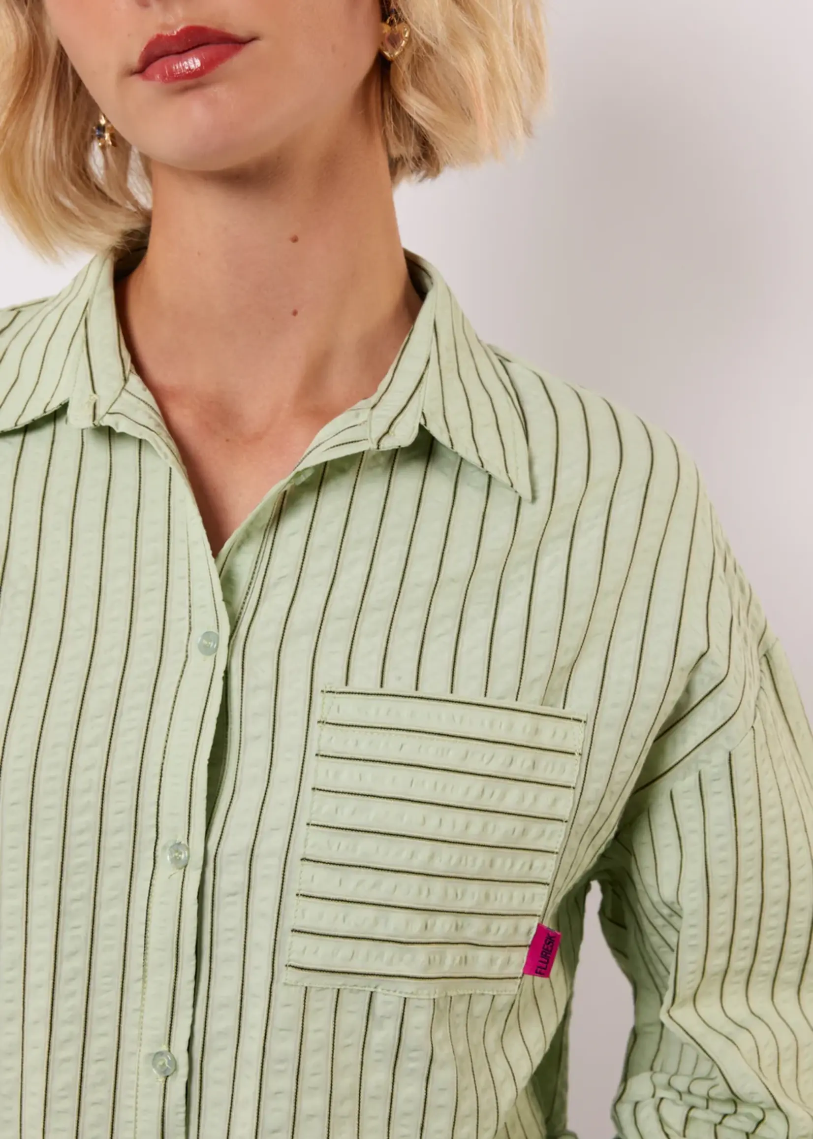 FLURESK Denise Blouse Matcha Green