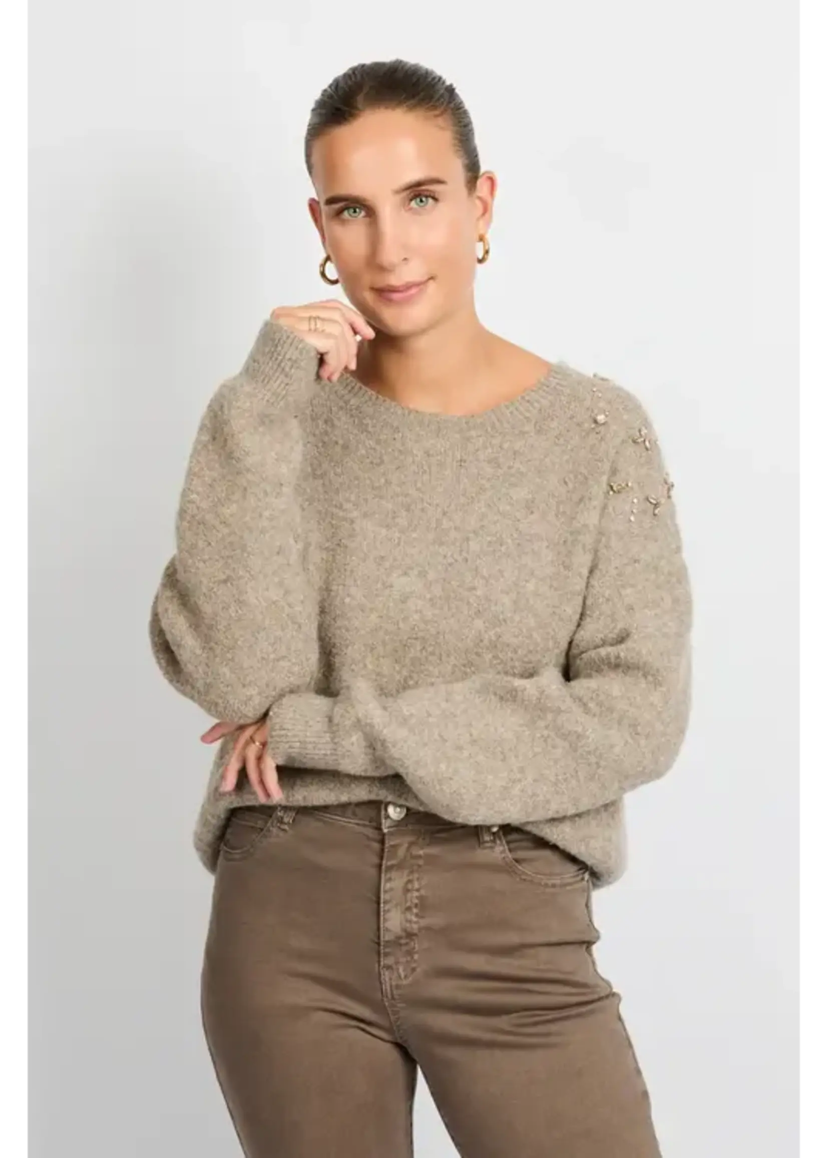 C&S The Label Kirsten Knit Pullover Bronze