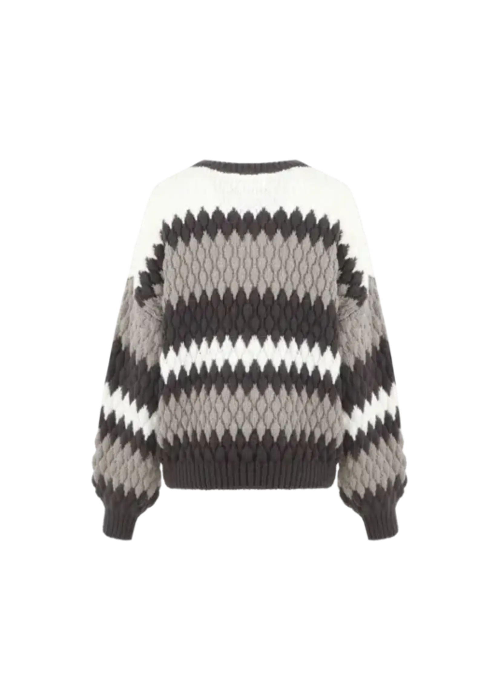 C&S The Label Kool Knit Pullover Offwhite/Cognac