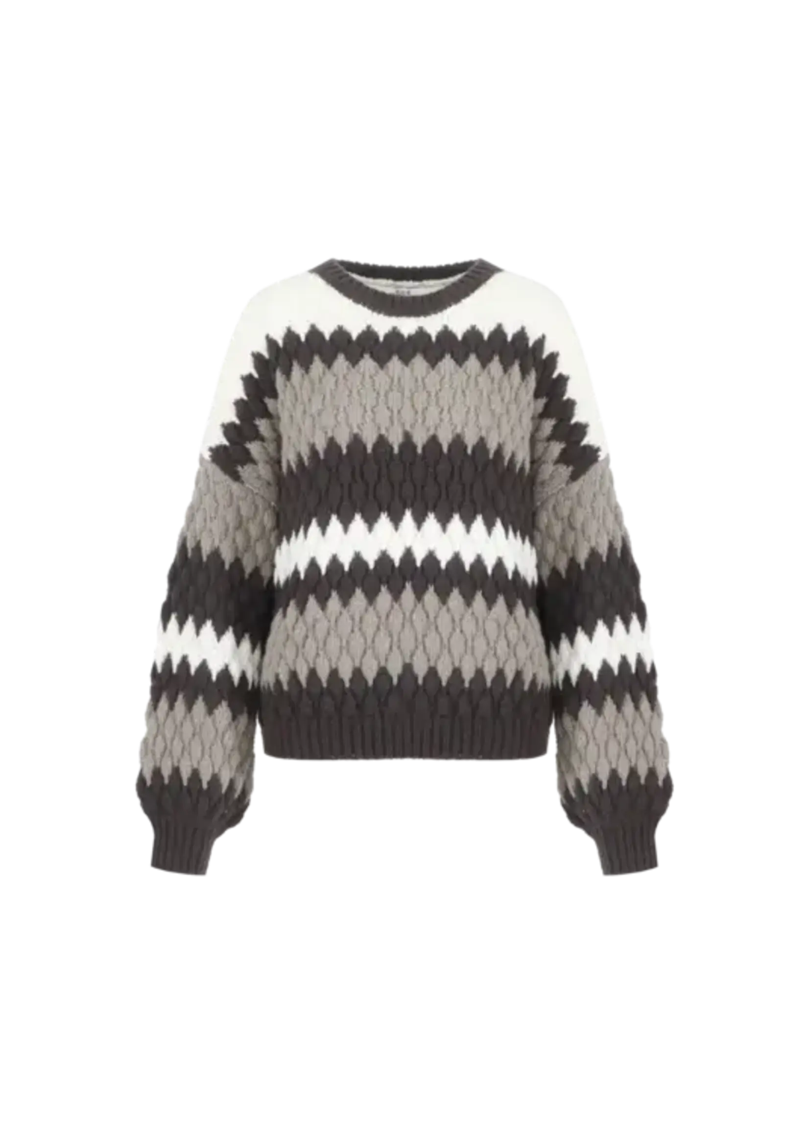 C&S The Label Kool Knit Pullover Offwhite/Cognac