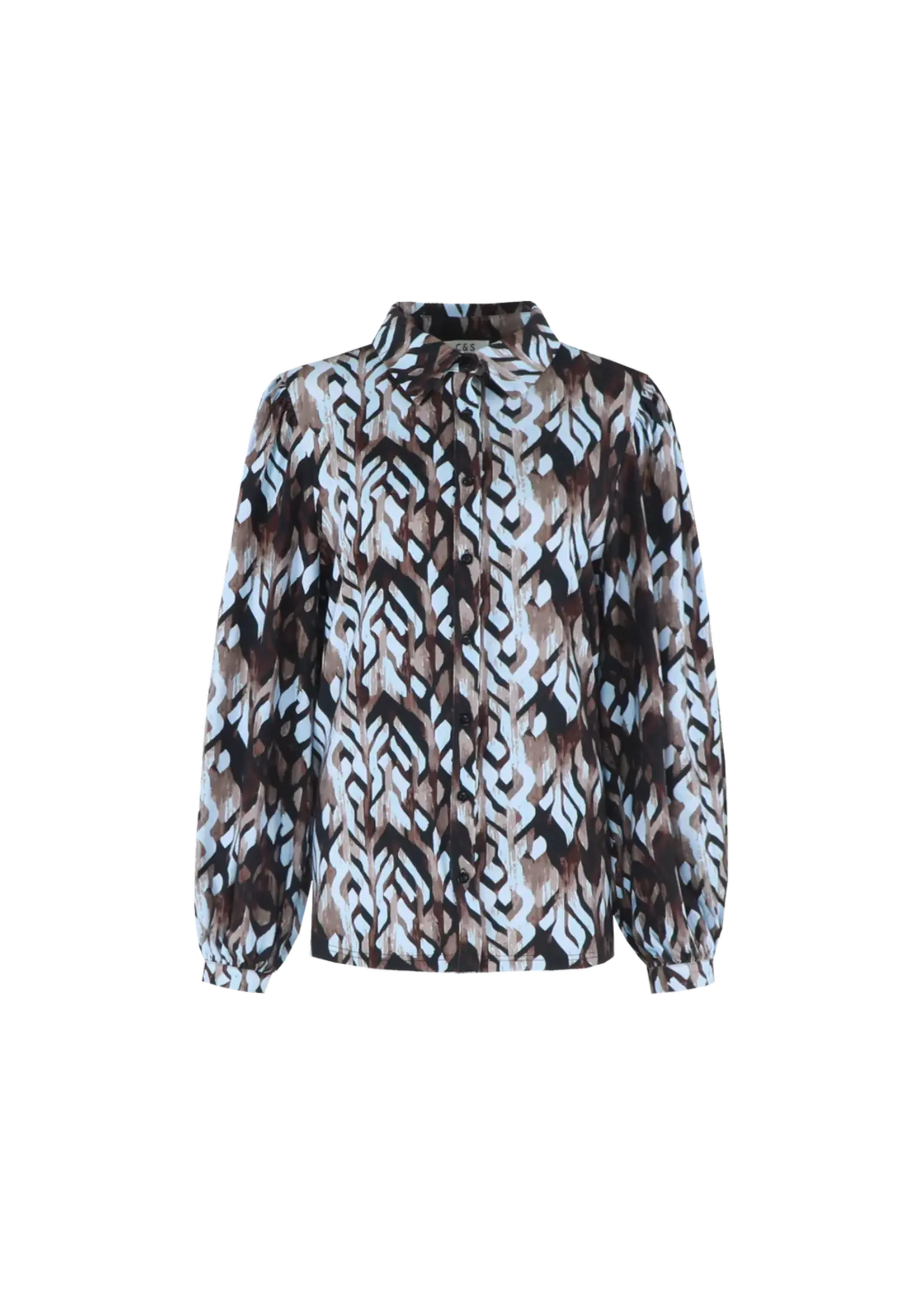 C&S The Label Lea Blouse Skyway/Bronze