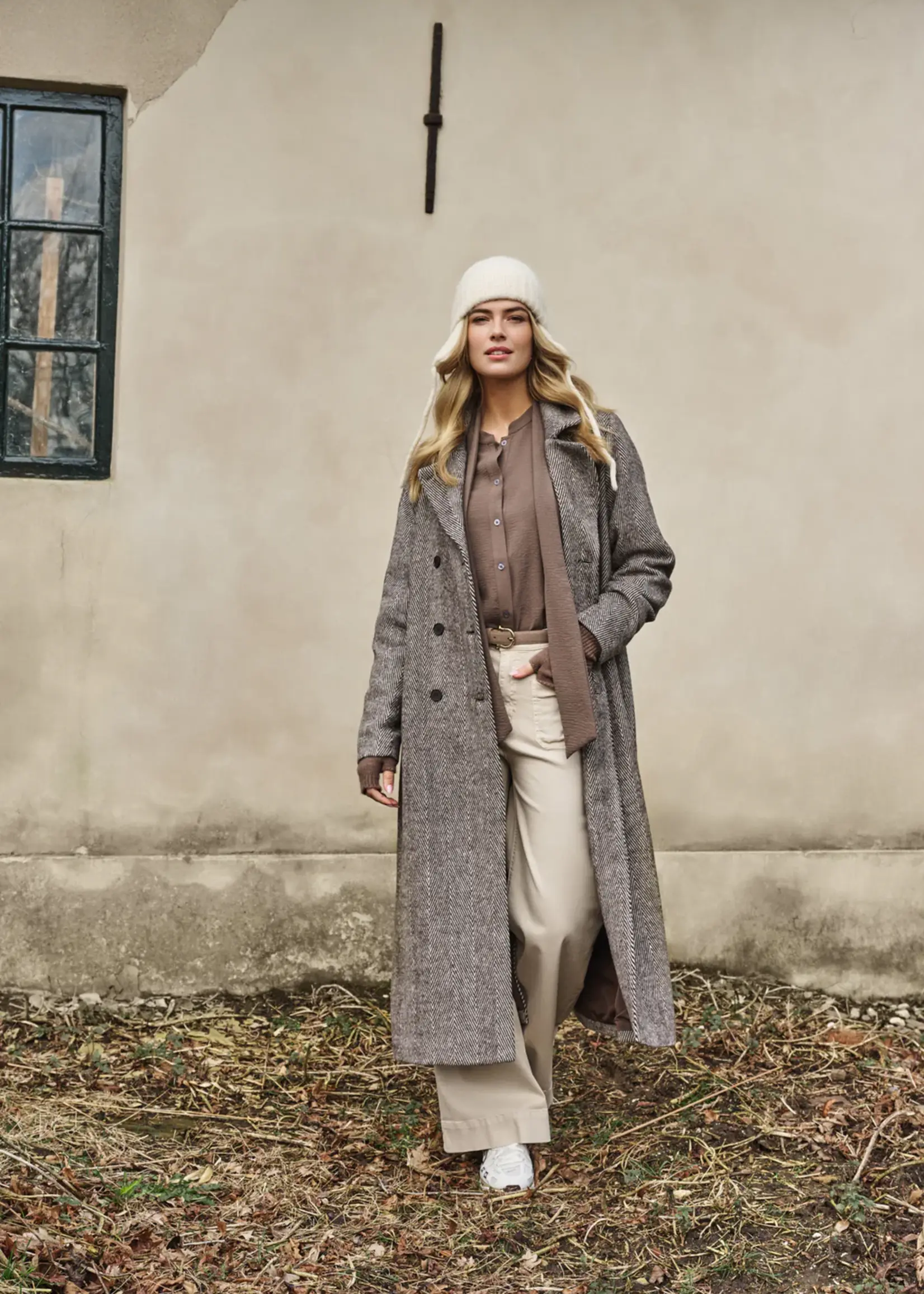 C&S The Label Olivia Coat Dark Chocolate XL