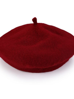 Baret bordeaux effen