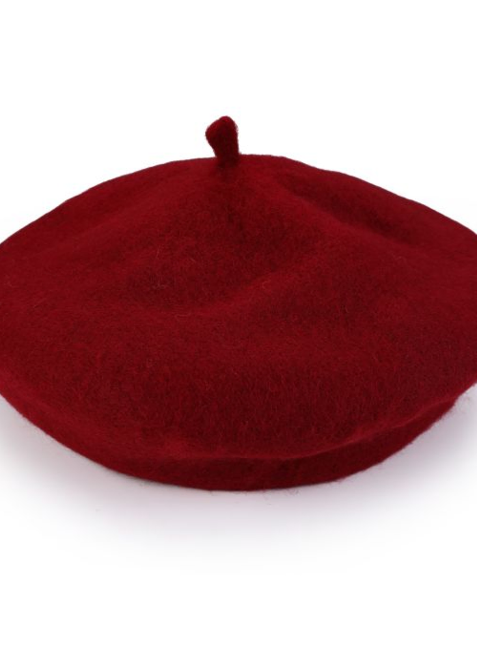 Baret bordeaux effen