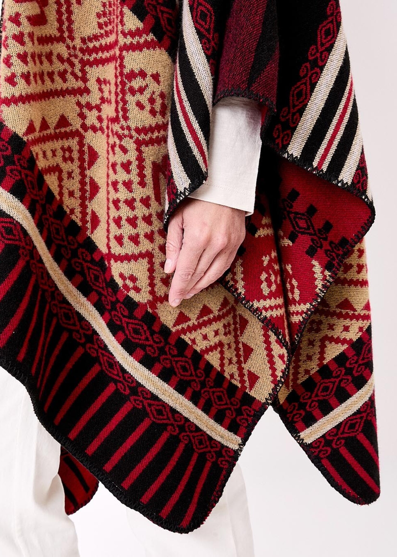 LA FIANCEE Poncho Waldo Rouge