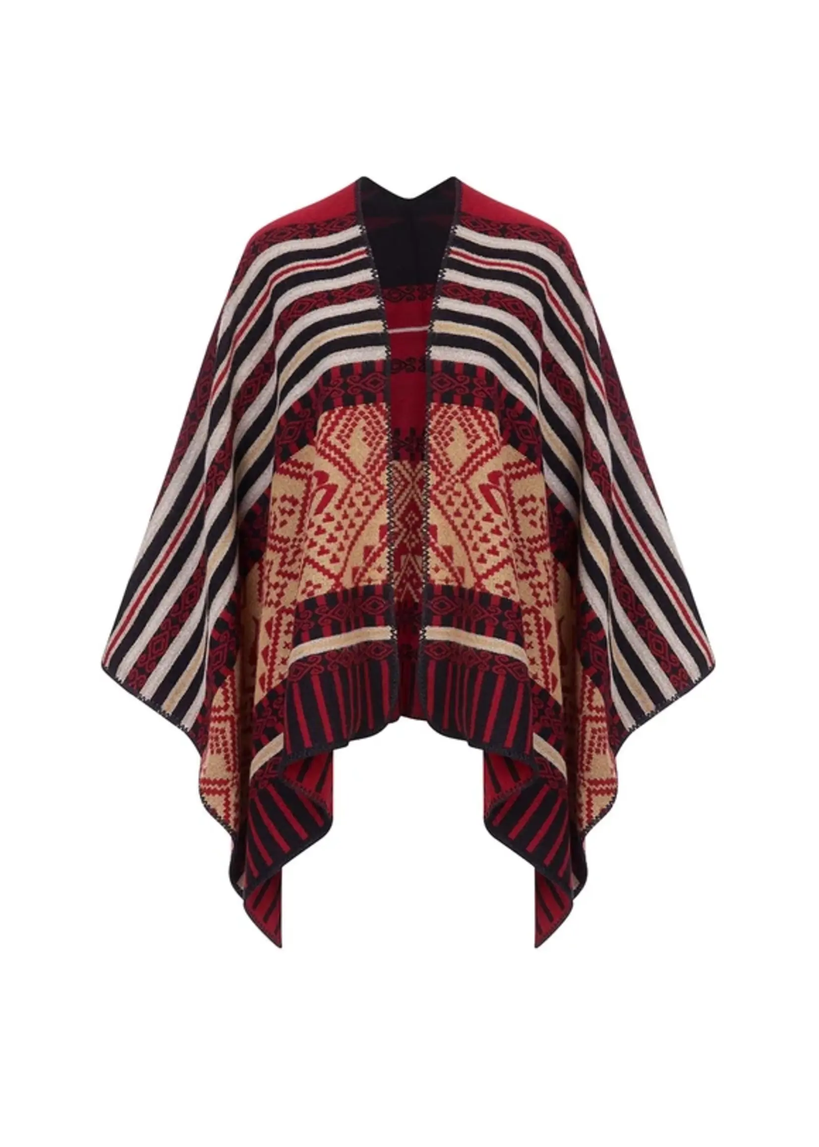 LA FIANCEE Poncho Waldo Rouge