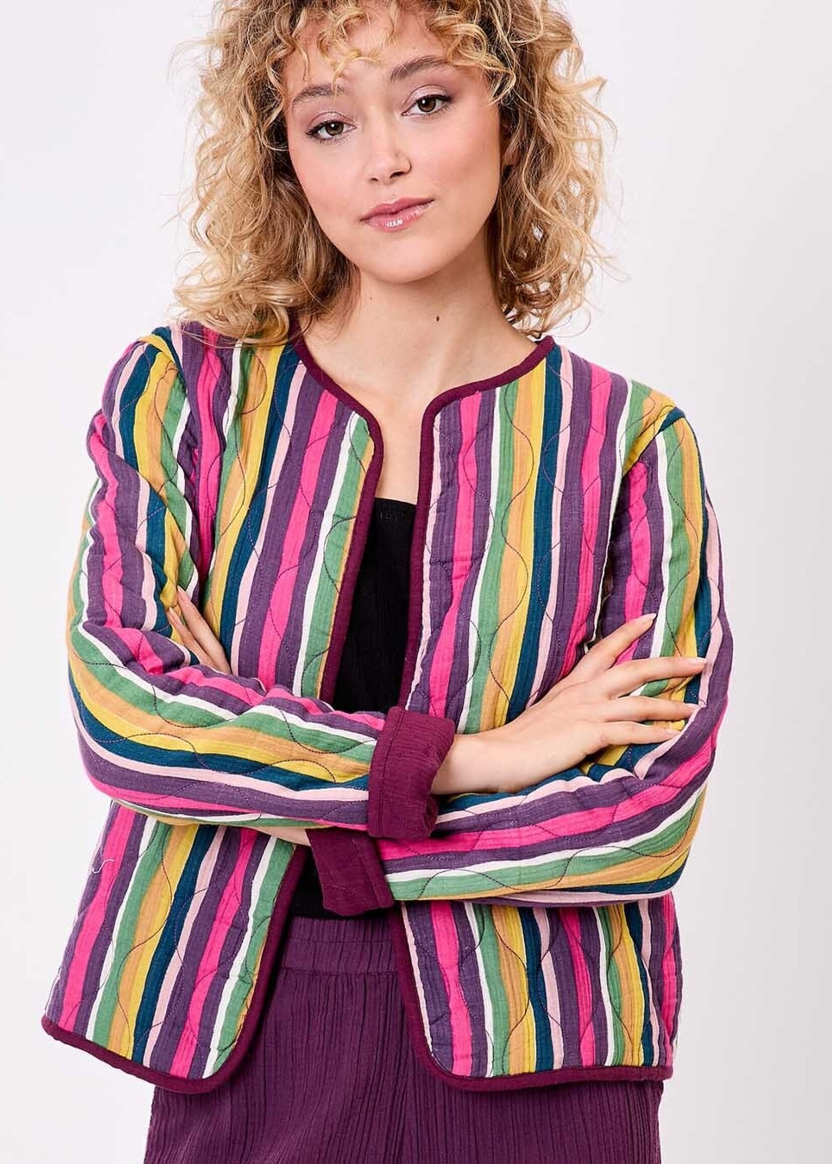 LA FIANCEE Veste Bansara Stripes Tulipe