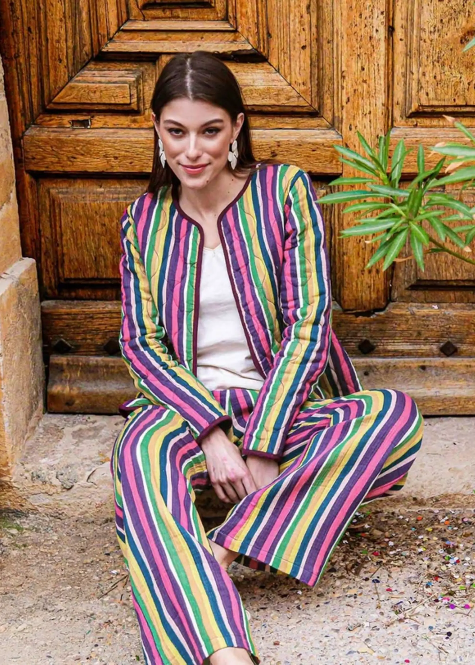 LA FIANCEE Veste Bansara Stripes Tulipe