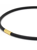 Cubes Rubber ketting, 1 lijn, Zwart, Small