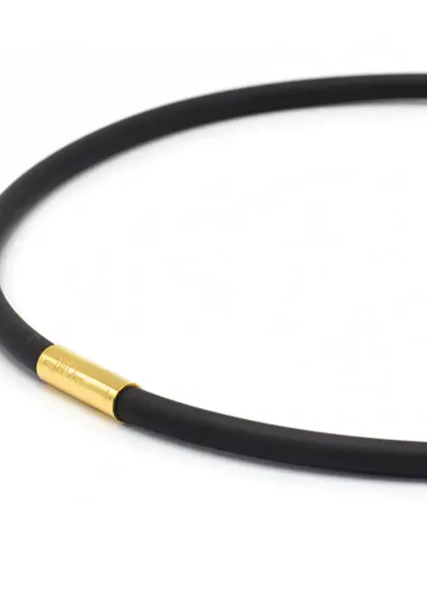 Cubes Rubber ketting, 1 lijn, Zwart, Small