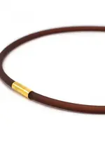 Cubes Rubber ketting, 1 lijn, Bruin