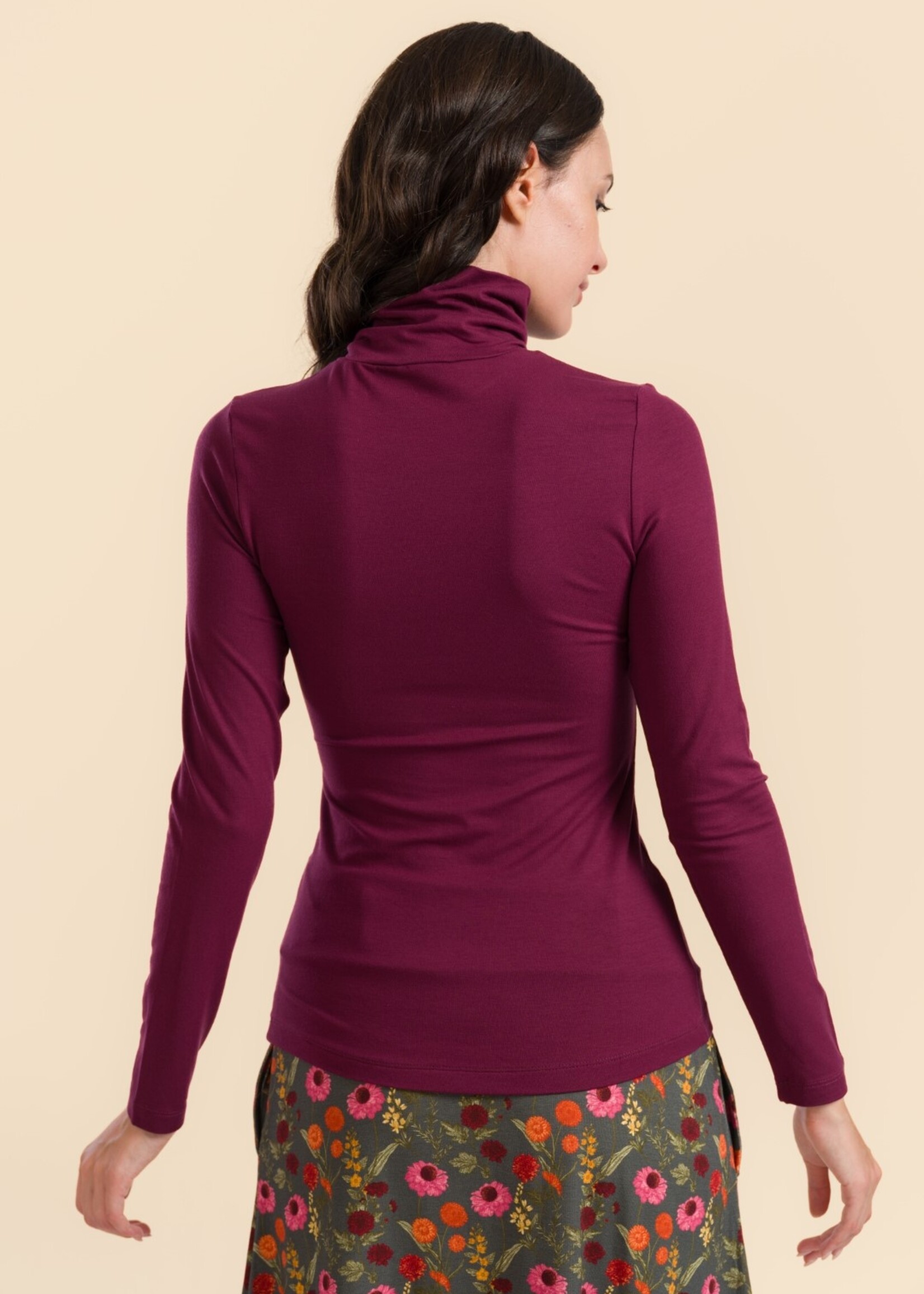 LaLamour Ruby Top LS Ecovero Plain Bordaux