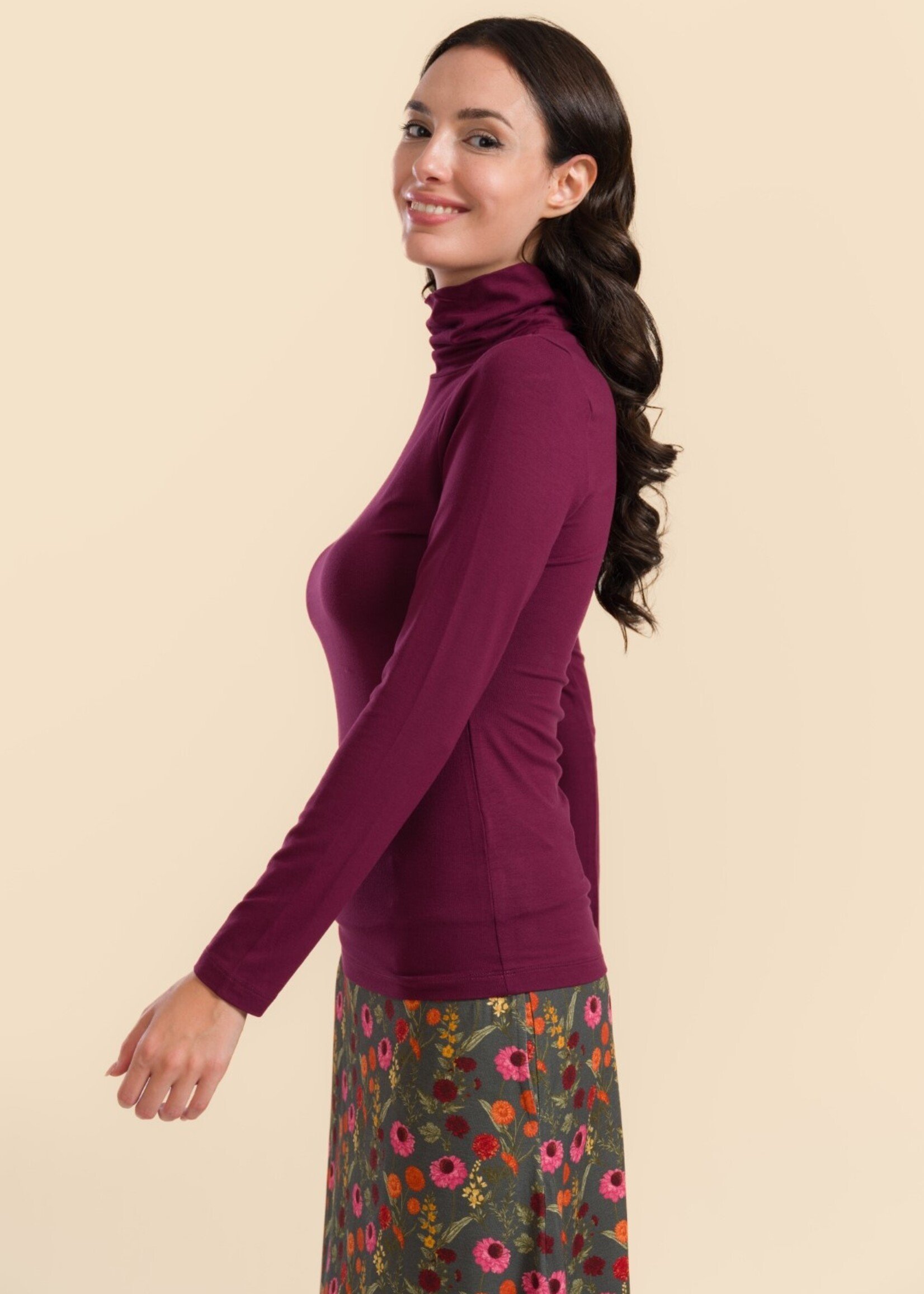 LaLamour Ruby Top LS Ecovero Plain Bordaux