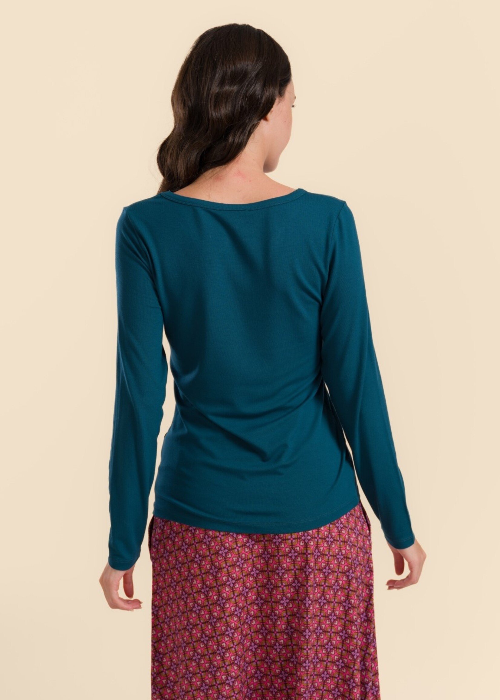 LaLamour Lynn Top Ecovero Plain Petrol