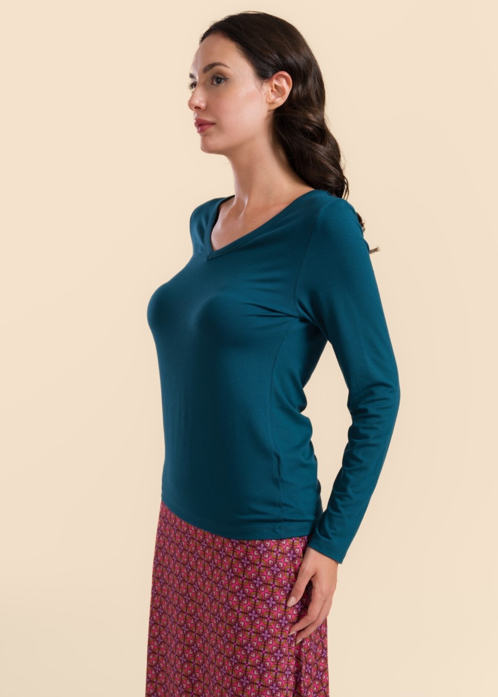 LaLamour Lynn Top Ecovero Plain Petrol