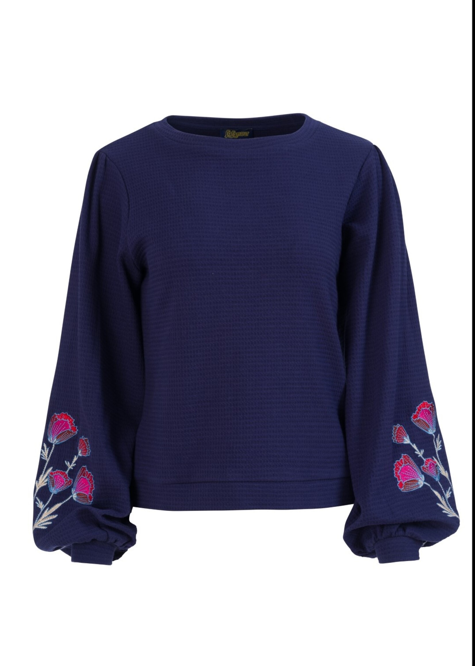 LaLamour Cathy Top LS Waffle Blue