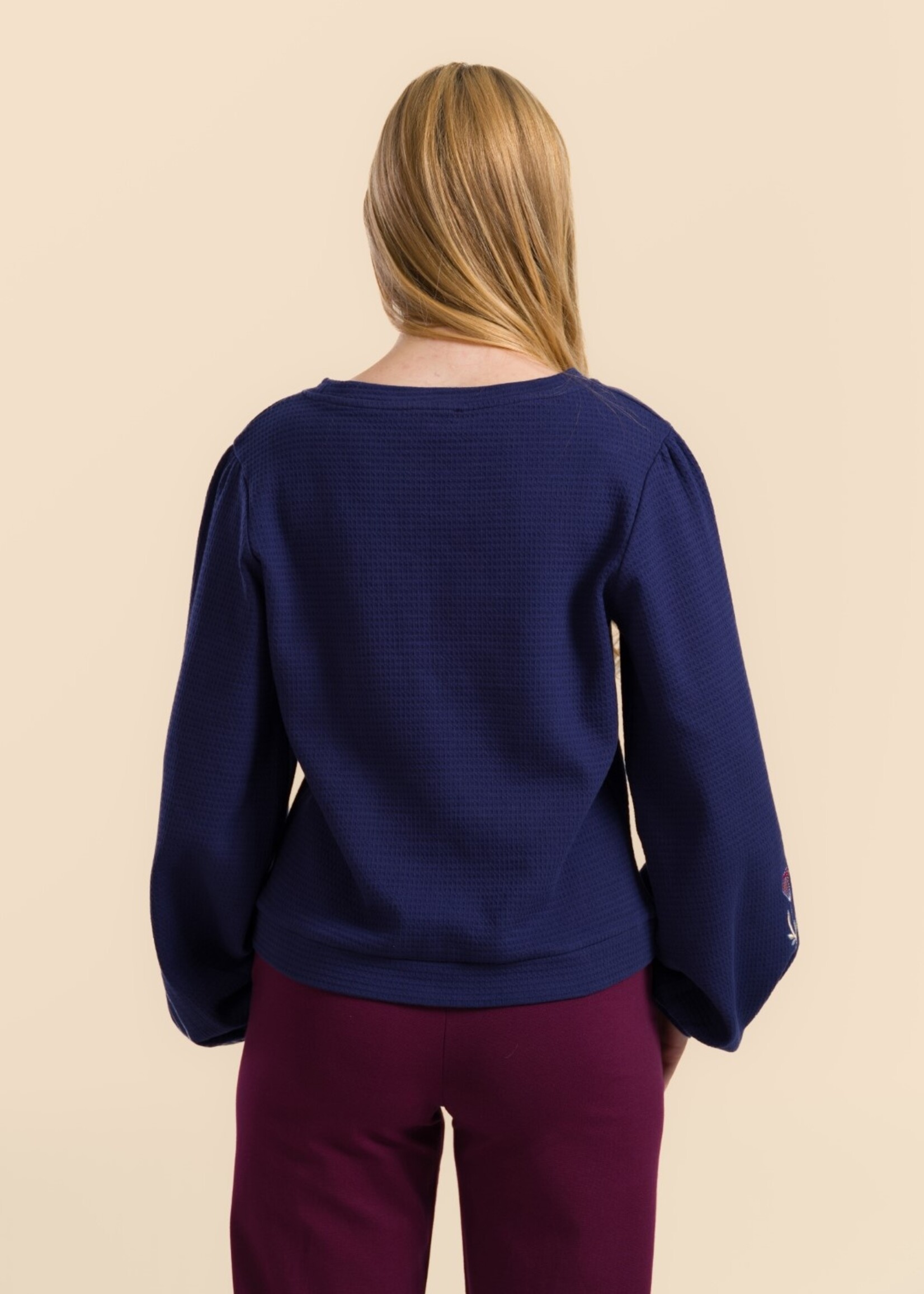 LaLamour Cathy Top LS Waffle Blue