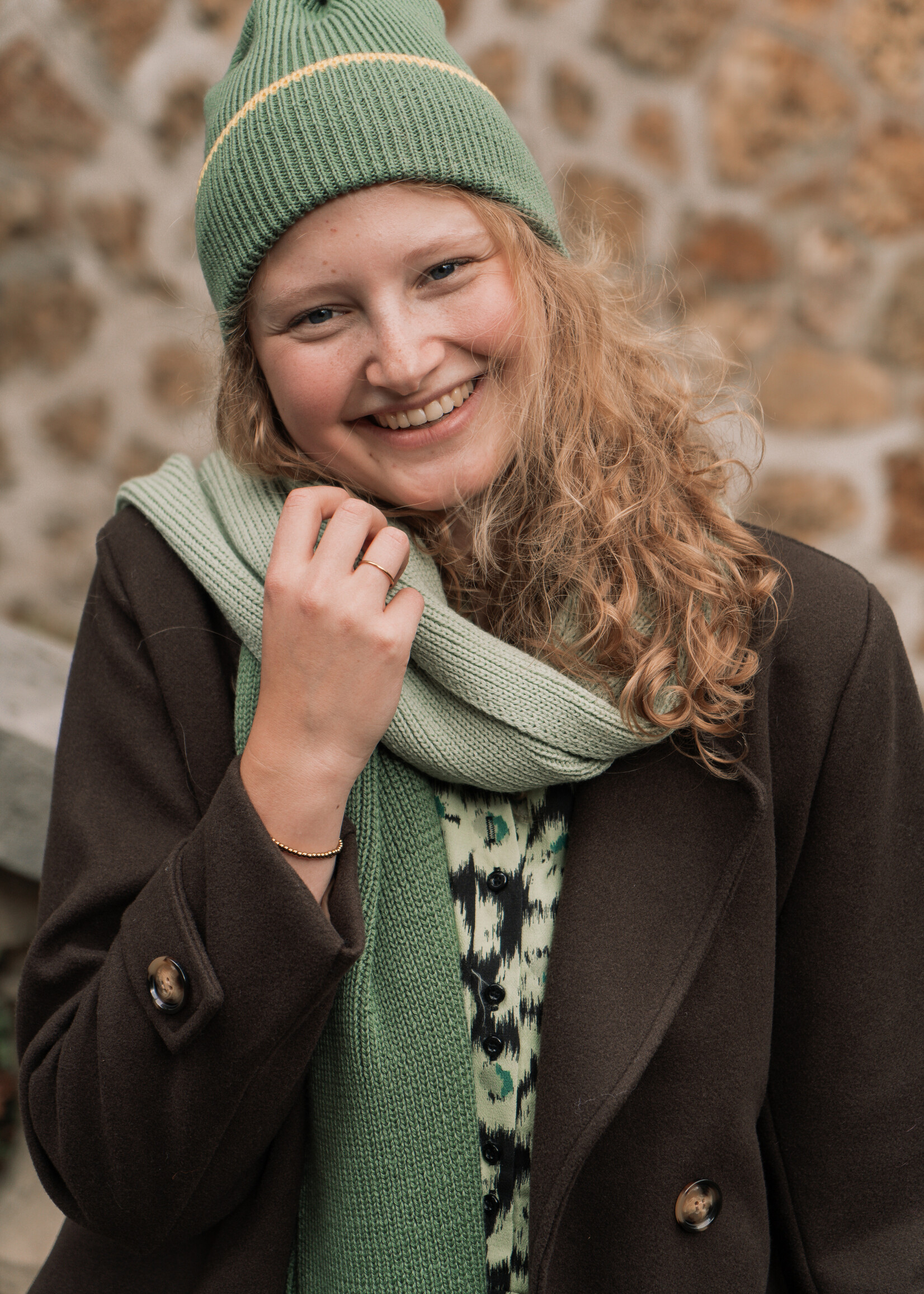 BONNIES BONNIES Sjaal olijf