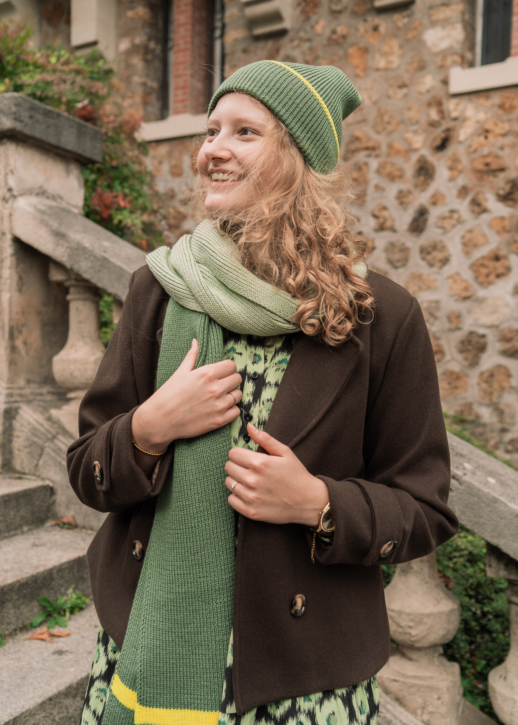 BONNIES BONNIES Sjaal olijf