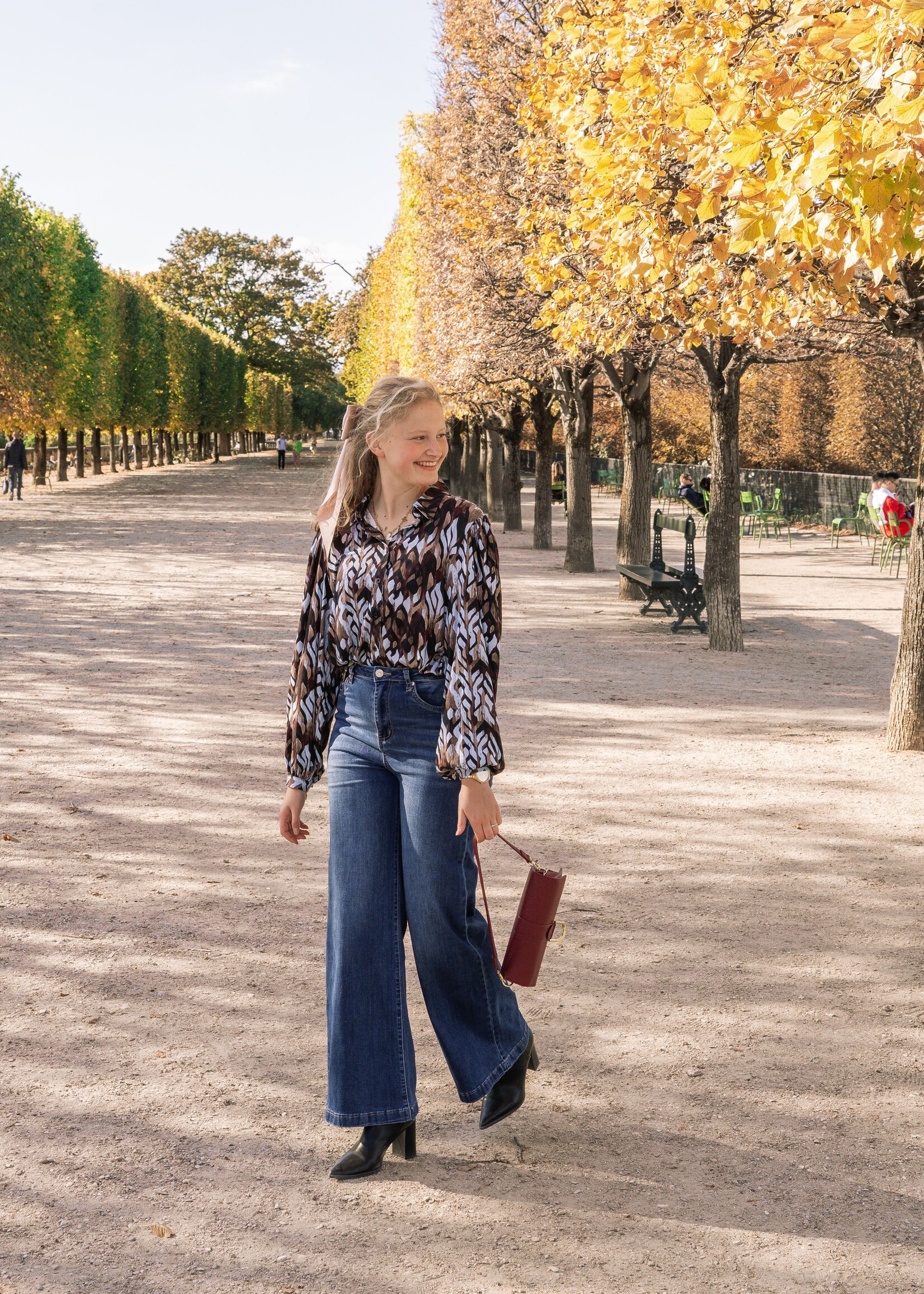 C&S The Label Lea Blouse Skyway/Bronze