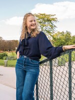 C&S The Label Lilith Blouse Midnight Blue Maat L