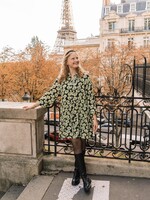 FLURESK Phebe Dress Black/Matcha Green Maat 38