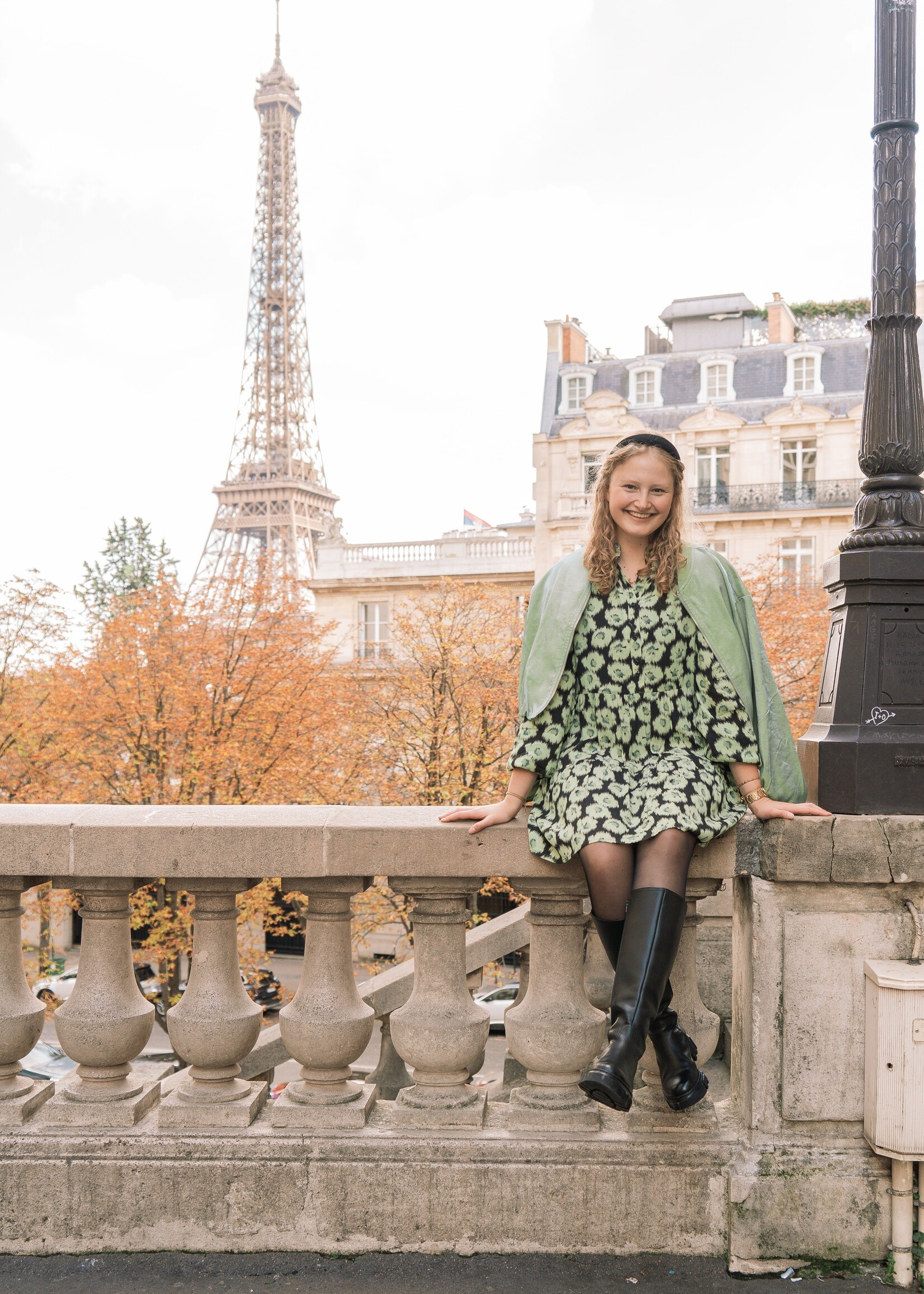 FLURESK Phebe Dress Black/Matcha Green