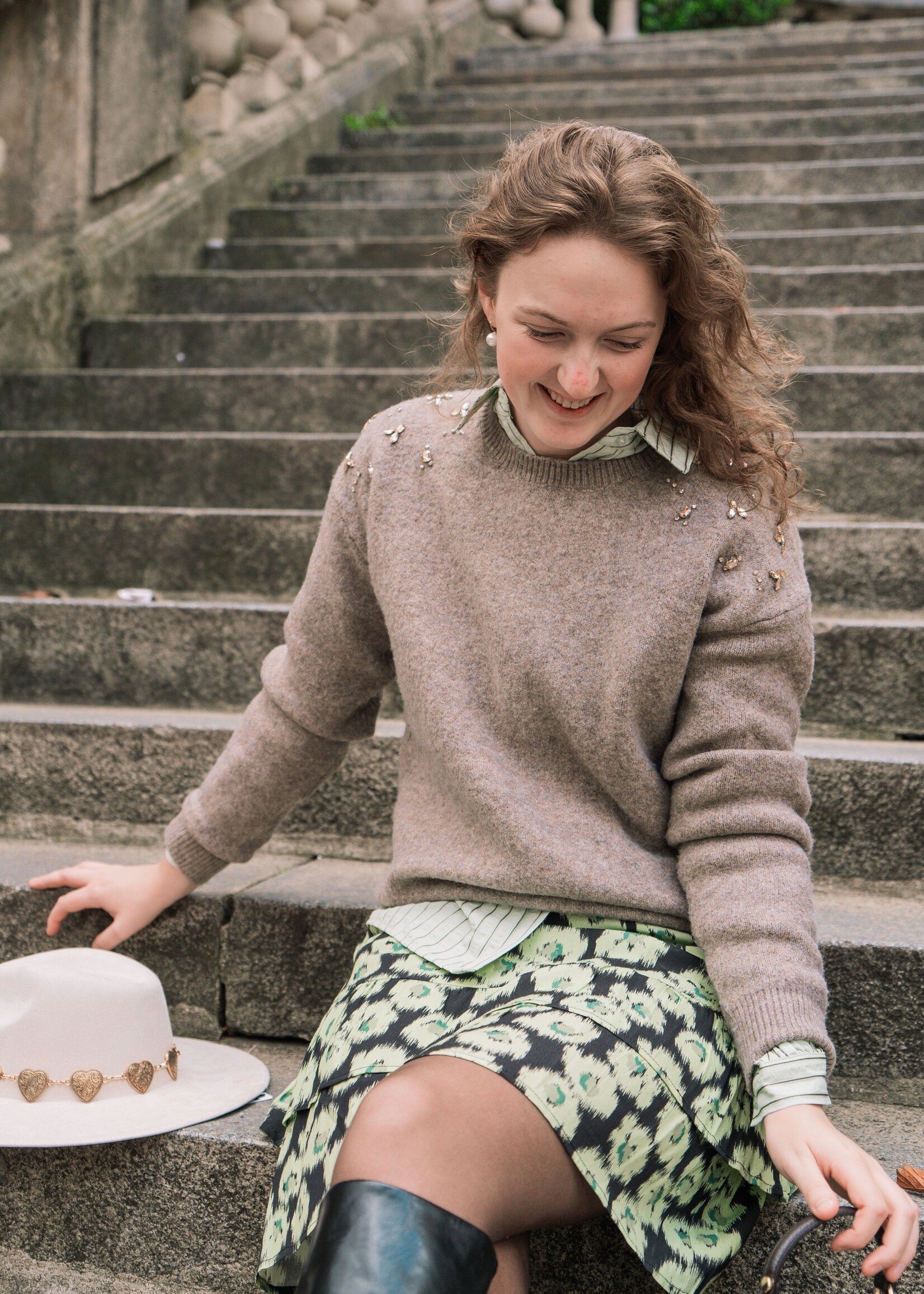 FLURESK Denise Blouse Matcha Green