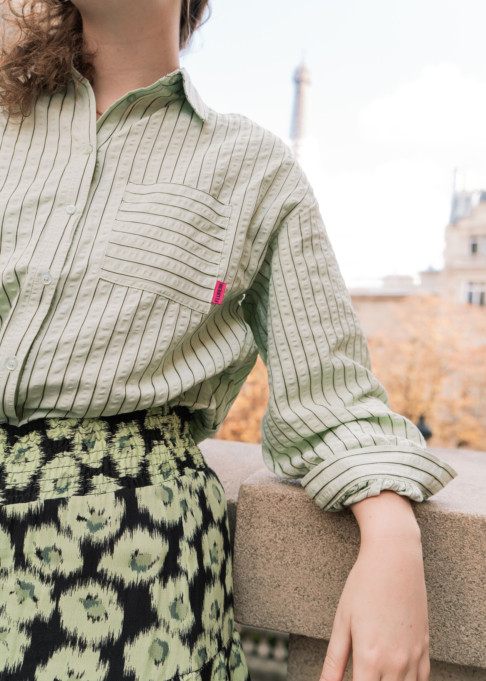 FLURESK Gaia Skirt Black/Matcha Green
