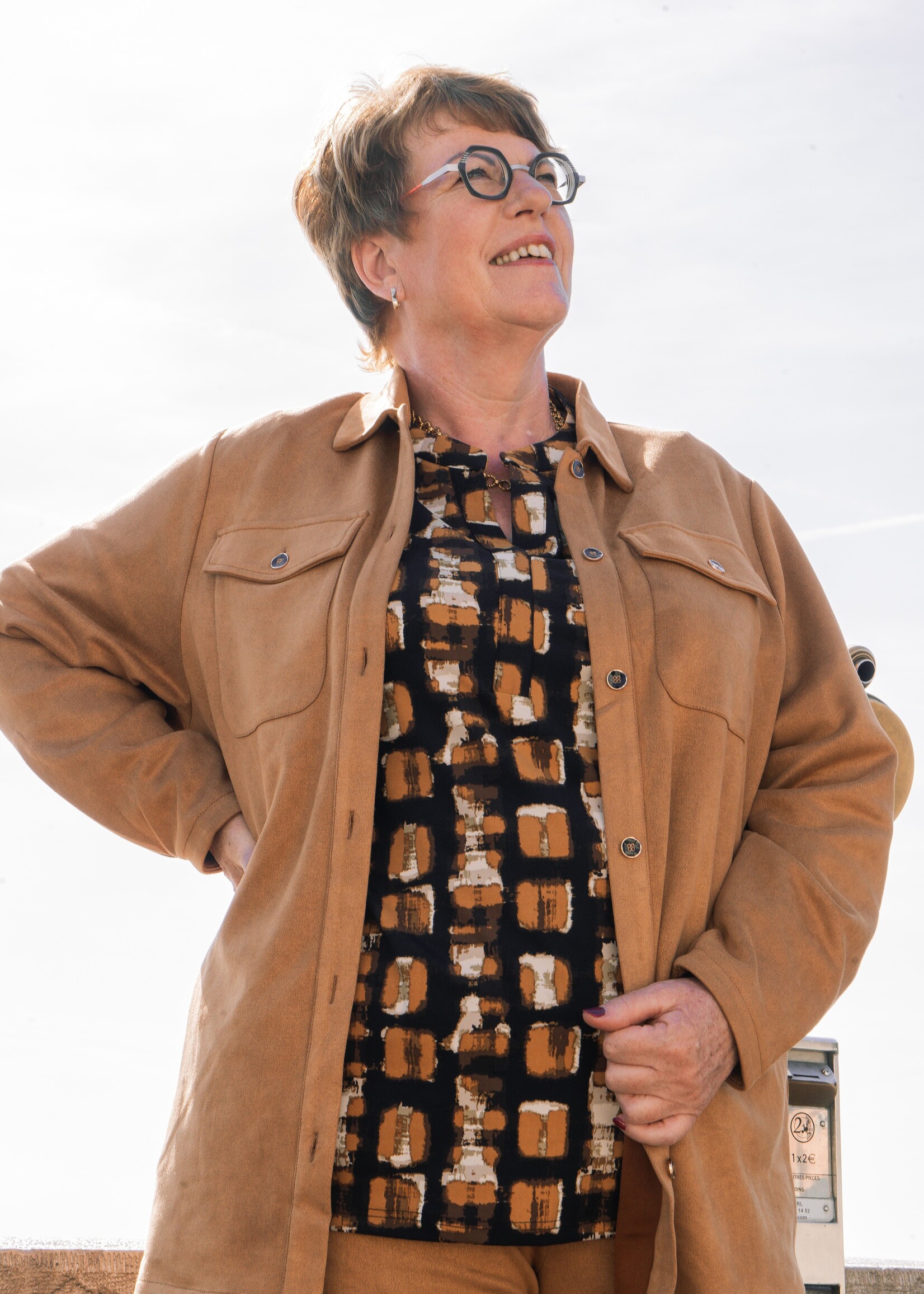 Exxcellent Gabby Jacket Cognac
