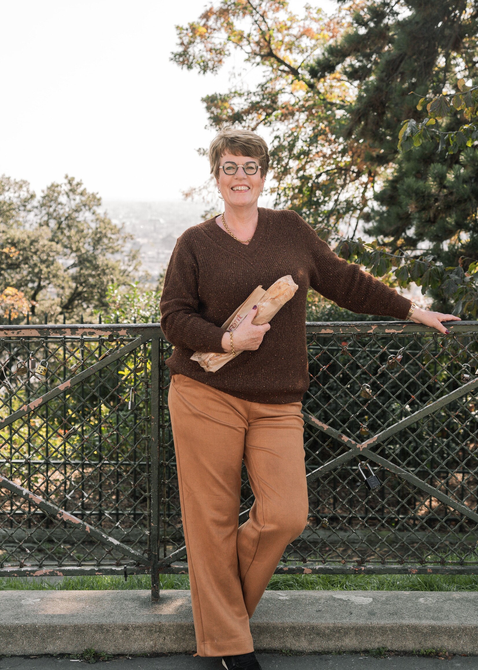 Exxcellent Annabelle Pants Cognac