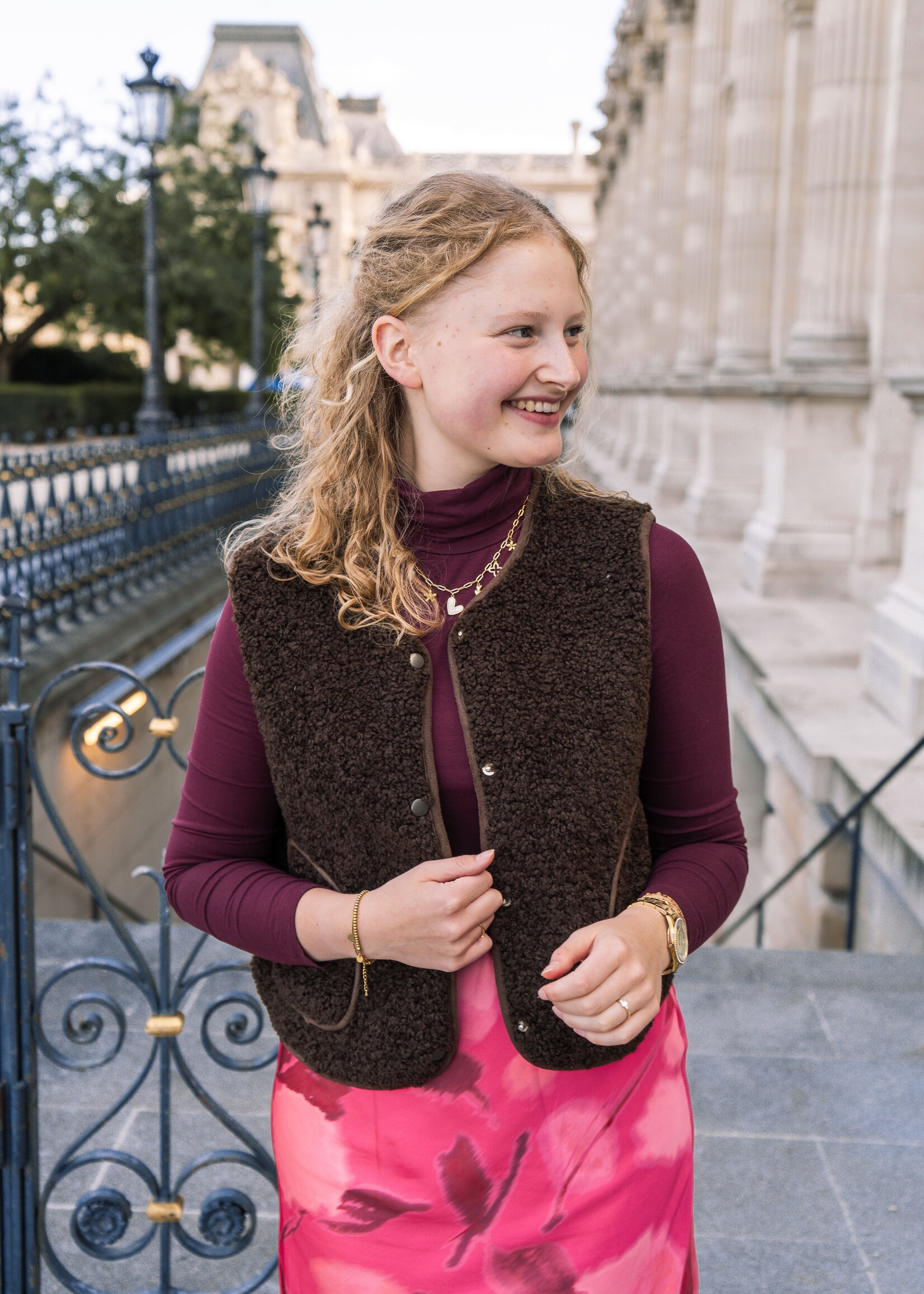 Teddy Gilet Pip Brown