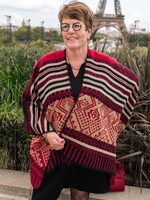 LA FIANCEE Poncho Waldo Rouge
