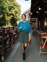 Maddie vestje gebreid Petrol