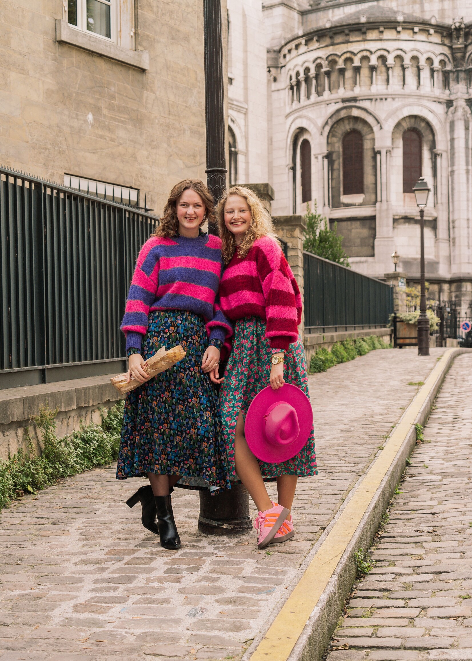 Mia Stripe Vibe Knitwear Purple Pink