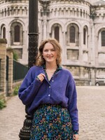 Maddie vestje gebreid paars
